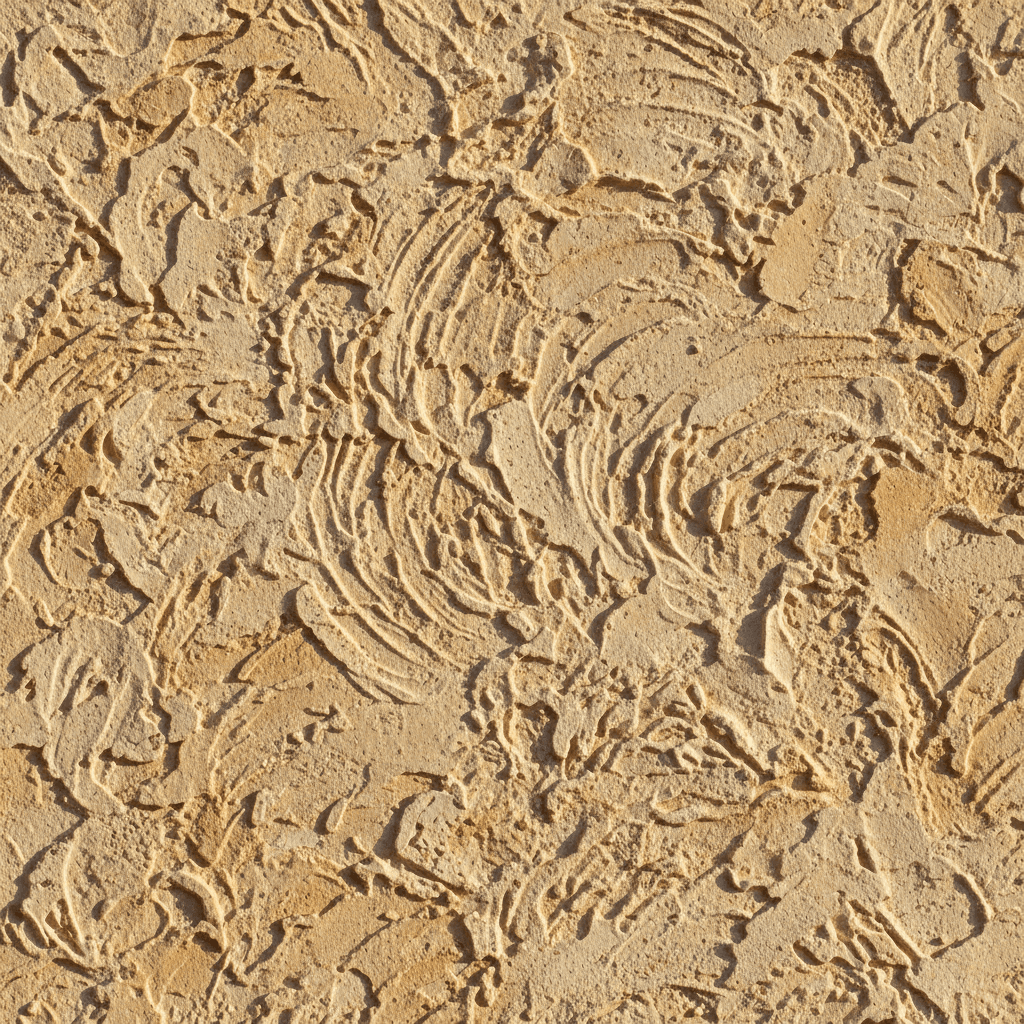 Detailed close-up of specialty textured wall finish