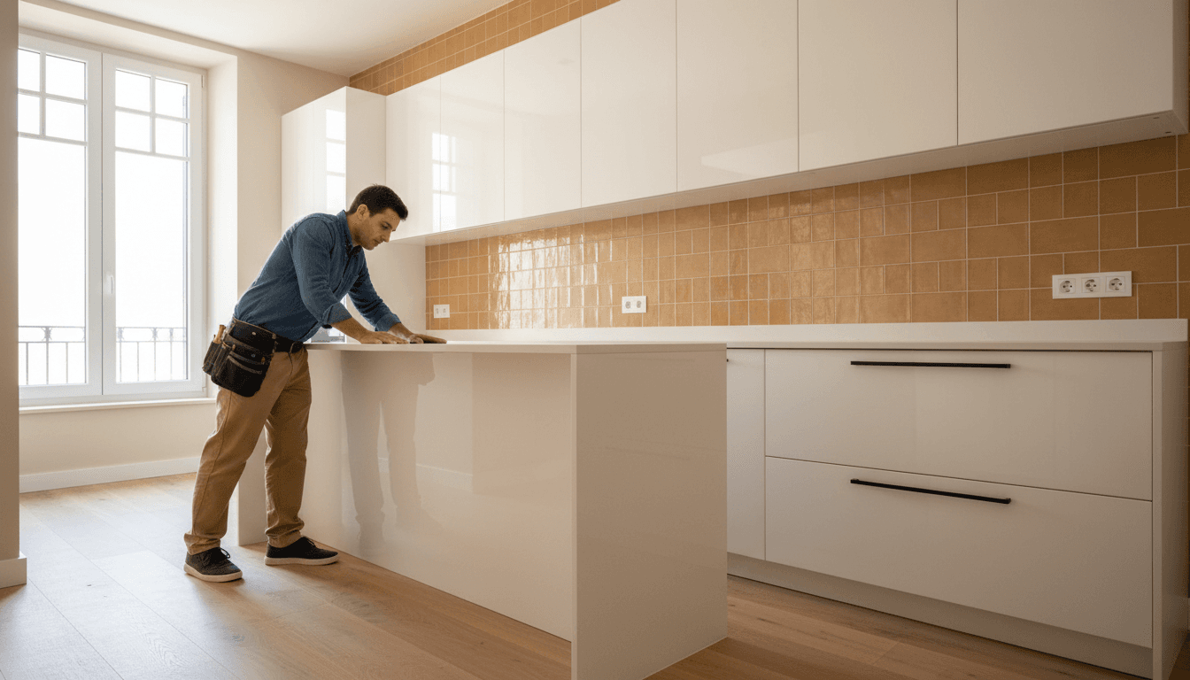 Professional kitchen renovation with modern cabinetry and luxury finishes